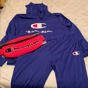 Champion Hoodie Set w/ Champion Fanny Pack